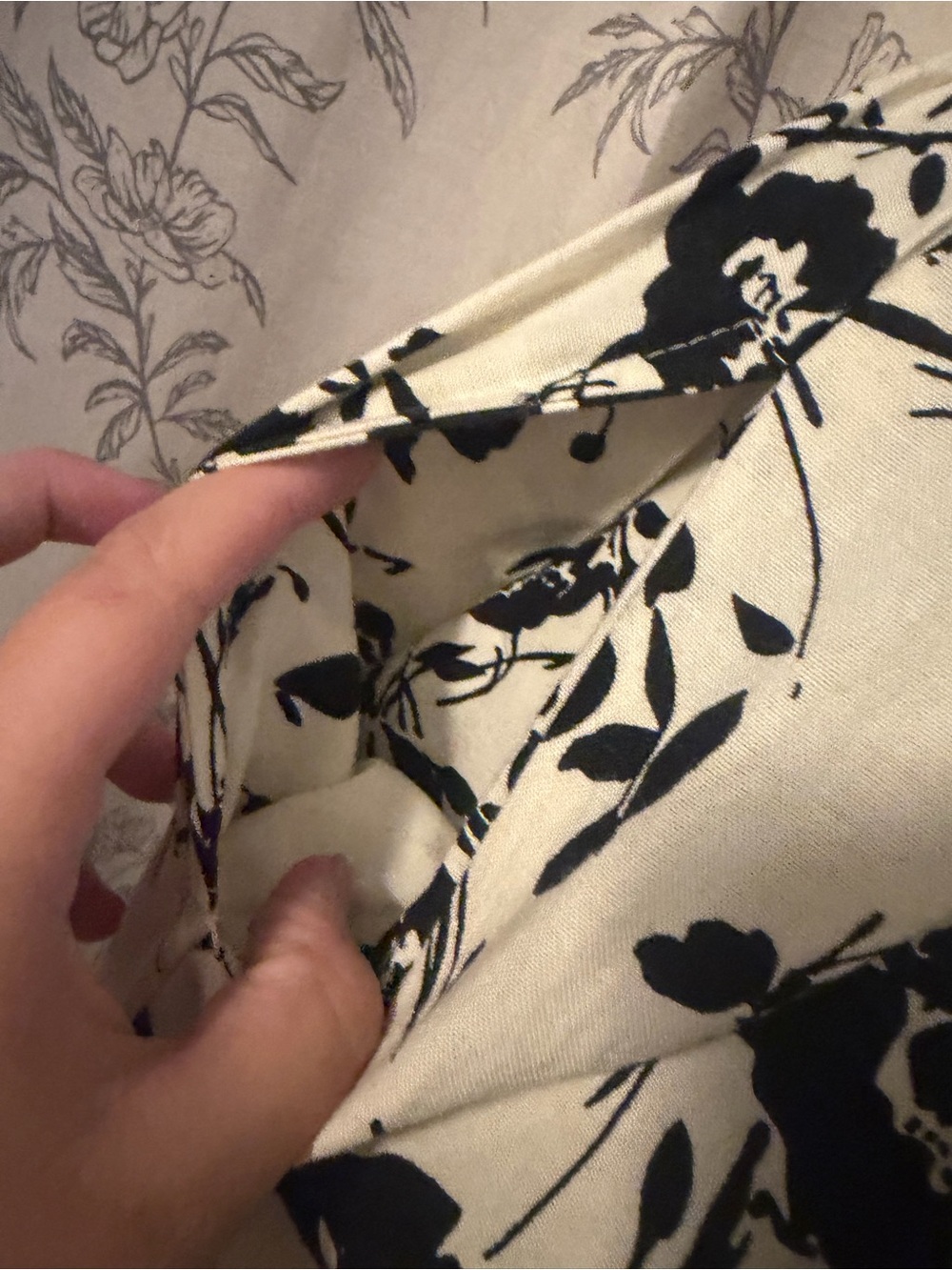 Cream Floral Midi Sundress with Black Print - Picture 5 of 5